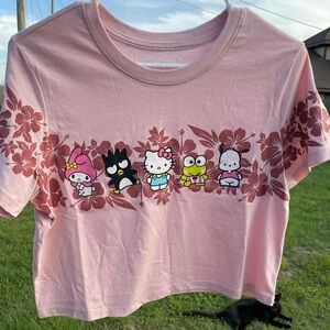 Hello Kitty and friends by Sanrio hibiscus pink short sleeve tee